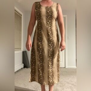 Snake Print Sleeveless Dress
